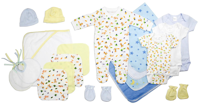An image displaying Newborn Baby Boy 20 Piece Baby Shower Gift Set by Bambini