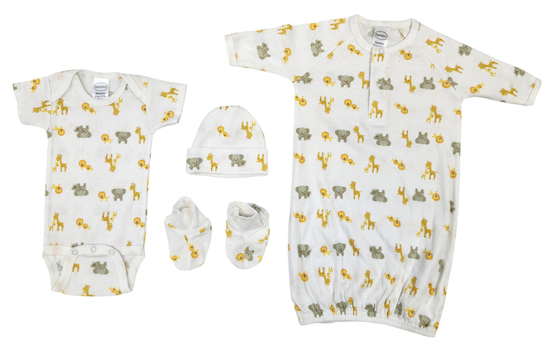 An image displaying Unisex Newborn Baby 4 Piece Sets by Bambini