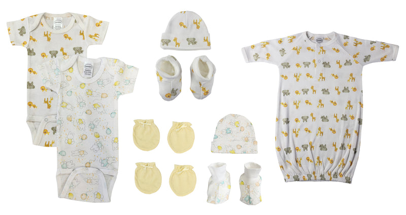 An image displaying Unisex Newborn Baby 9 Piece Sets by Bambini