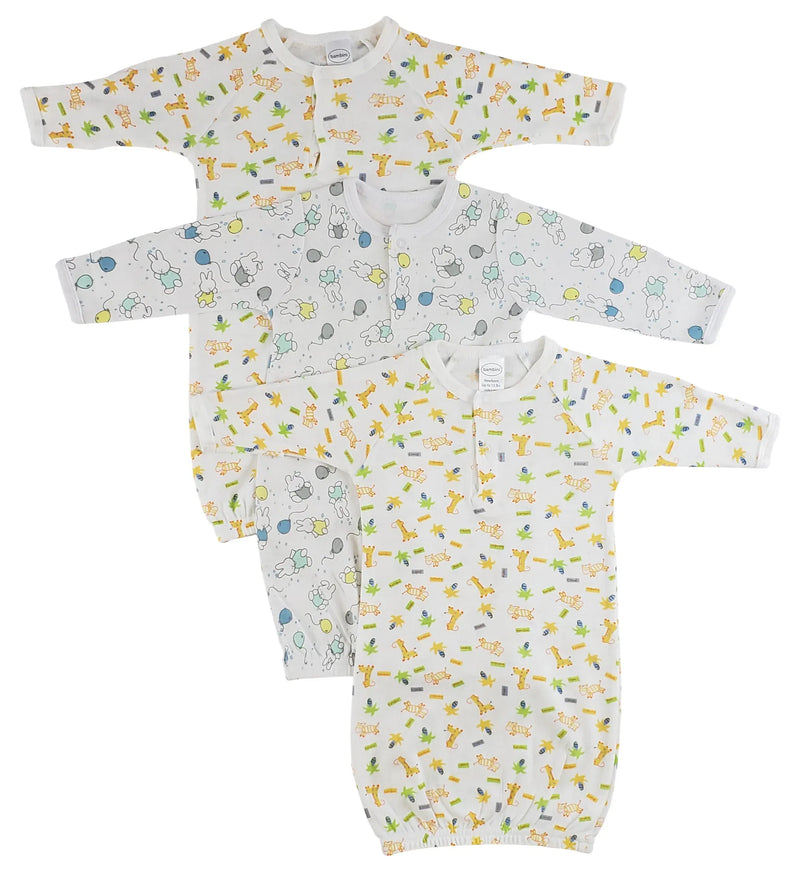 An image displaying Infant Gowns - 3 Pack by Bambini