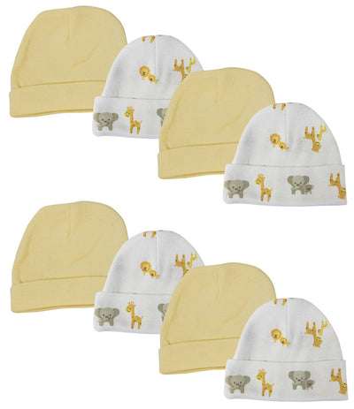 An image displaying Baby Boy, Baby Girl, Unisex Infant Caps (pack Of 8) by Bambini