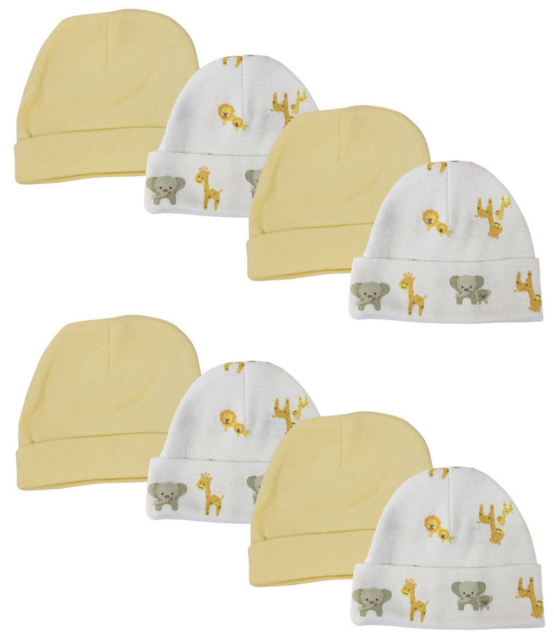 An image displaying Baby Boy, Baby Girl, Unisex Infant Caps (pack Of 8) by Bambini