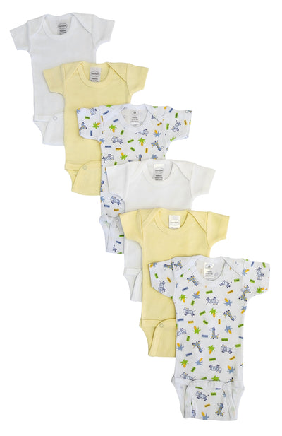 An image displaying Baby Boy, Baby Girl, Unisex Short Sleeve Onezies Variety (pack Of 6) by Bambini