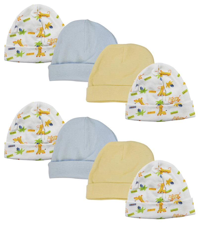 An image displaying Baby Boy Infant Caps (pack Of 8) by Bambini