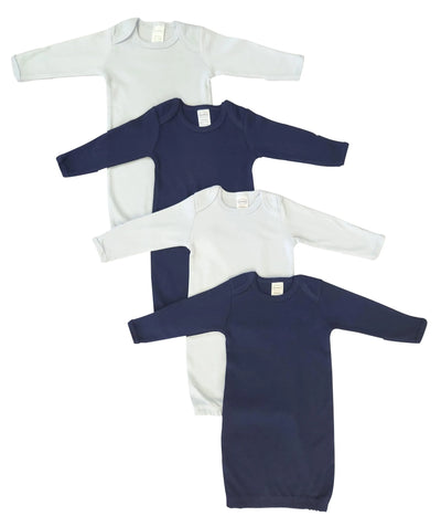 An image displaying Newborn Baby Boy 4 Piece Gown Set by Bambini