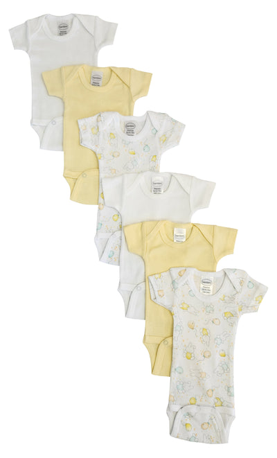 An image displaying Baby Boy, Baby Girl, Unisex Short Sleeve Onezies Variety (pack Of 6) by Bambini