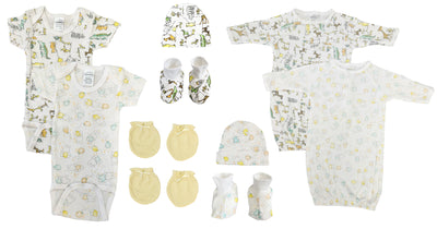An image displaying Unisex Newborn Baby 10 Piece Sets by Bambini