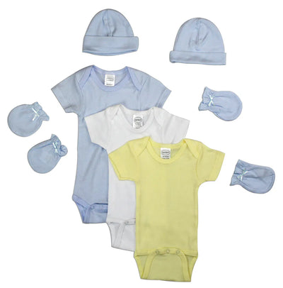 An image displaying Newborn Baby Boys 7 Piece Baby Shower Gift Set by Bambini