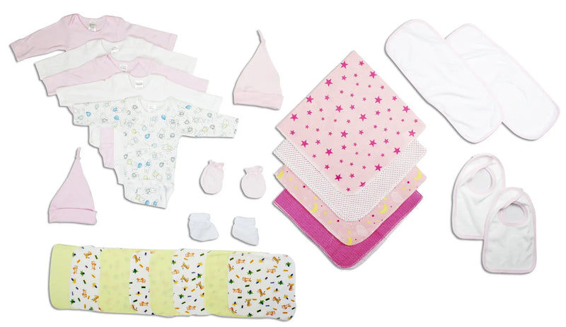 An image displaying Newborn Baby Girls 25 Piece Baby Shower Gift Set by Bambini