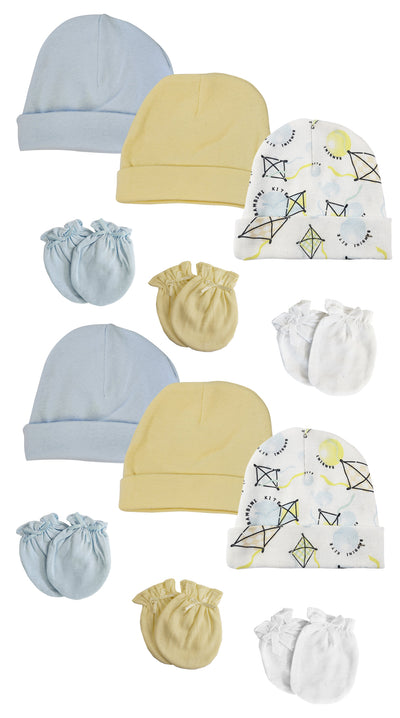 An image displaying Baby Boys Caps And Mittens (pack Of 12) by Bambini