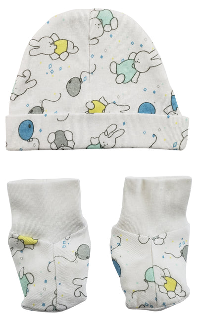 An image displaying Baby Cap And Bootie Set by Bambini