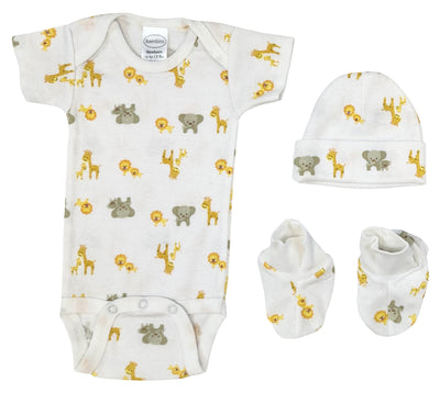An image displaying Unisex Newborn Baby 3 Piece Sets by Bambini