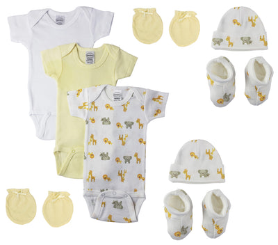An image displaying Unisex Newborn Baby 9 Piece Sets by Bambini