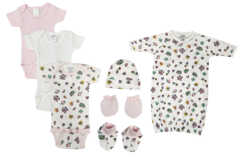 An image displaying Newborn Baby Girl 7 Piece Sets by Bambini