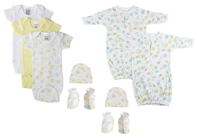 An image displaying Unisex Newborn Baby 9 Piece Sets by Bambini