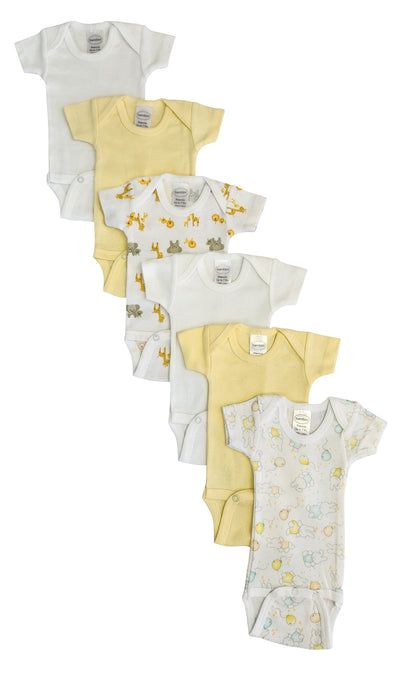 An image displaying Baby Boy, Baby Girl, Unisex Short Sleeve Onezies Variety (pack Of 6) by Bambini
