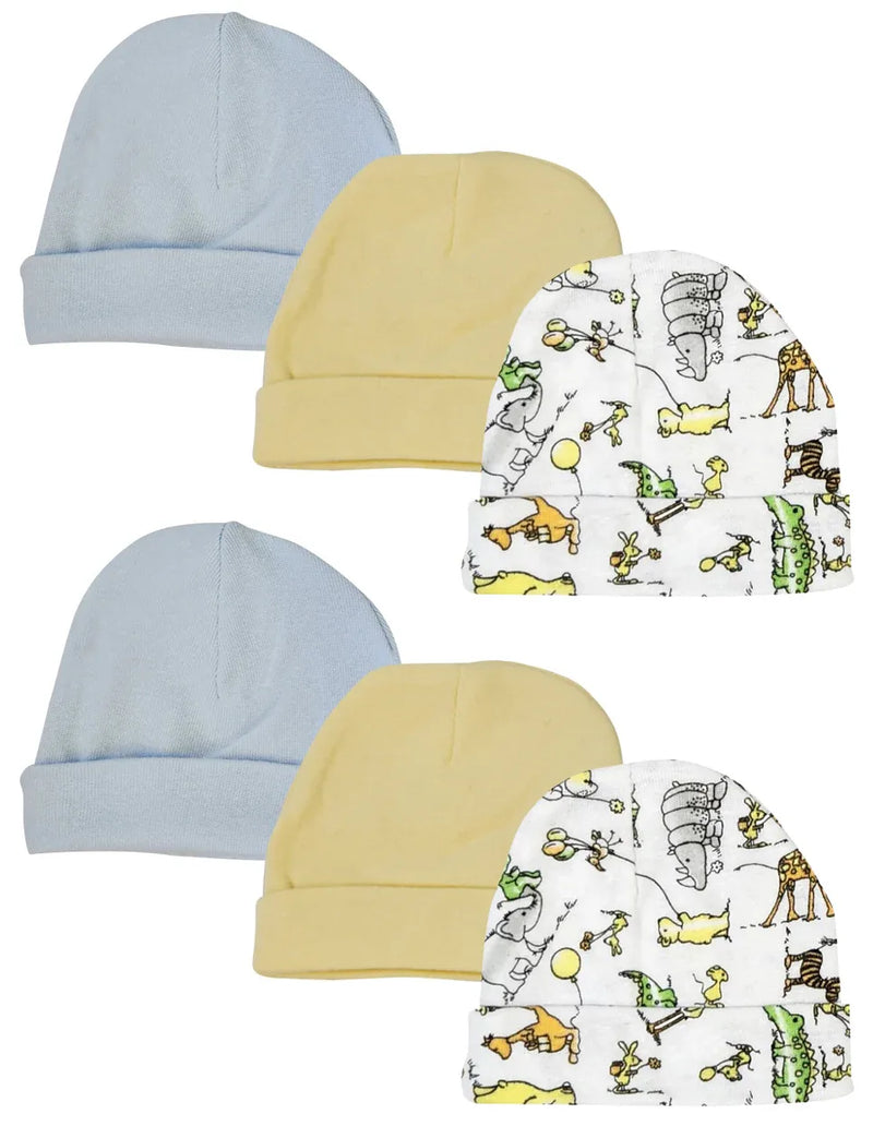 An image displaying Boys Baby Caps (pack Of 6) by Bambini