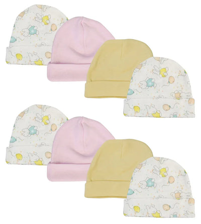 An image displaying Girls Baby Caps (pack Of 8) by Bambini