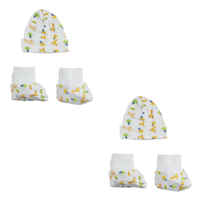 An image displaying Caps, Booties - 4 Piece Set by Bambini