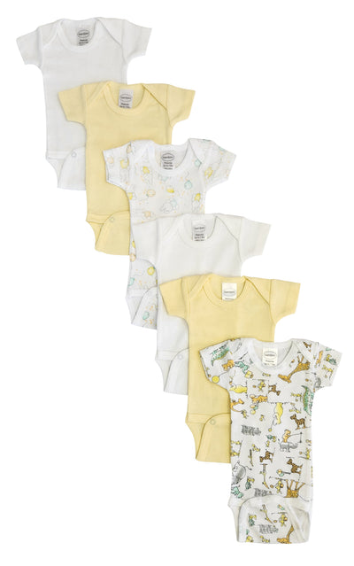 An image displaying Baby Boy, Baby Girl, Unisex Short Sleeve Onezies Variety (pack Of 6) by Bambini