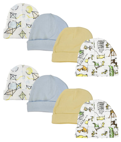 An image displaying Baby Boys Caps (pack Of 8) by Bambini