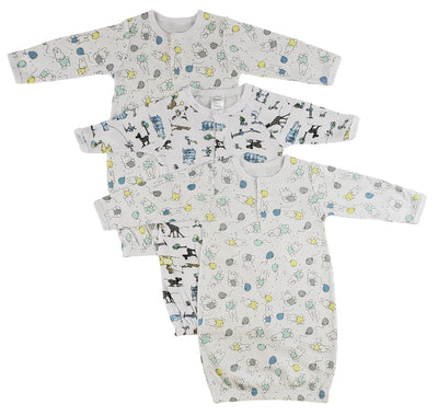 An image displaying Girls Print Infant Gowns - 3 Pack by Bambini