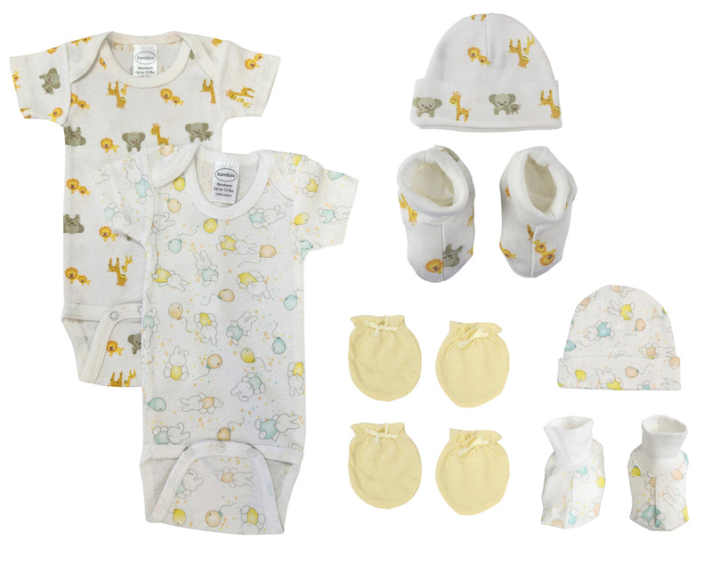 An image displaying Unisex Newborn Baby 8 Piece Sets by Bambini