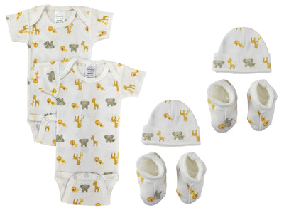 An image displaying Unisex Newborn Baby 6 Piece Sets by Bambini