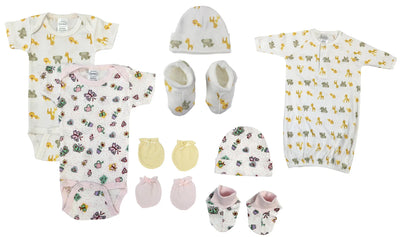 An image displaying Newborn Baby Girl 9 Piece Sets by Bambini