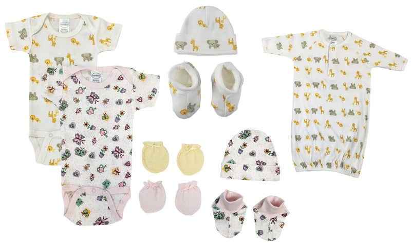 An image displaying Newborn Baby Girl 9 Piece Sets by Bambini