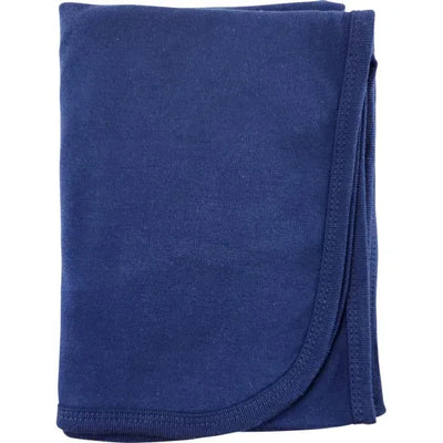 An image displaying Navy Receiving Blanket by Bambini