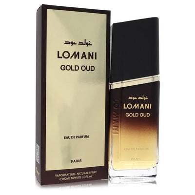 An image displaying Lomani Gold Oud by Lomani Eau De Parfum Spray 3.3 oz for Men by Lomani