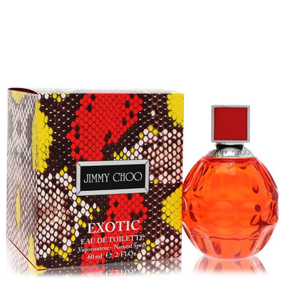 An image displaying Jimmy Choo Exotic by Jimmy Choo Eau De Toilette Spray (2014) 2 oz for Women by Jimmy Choo