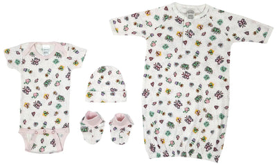 An image displaying Newborn Baby Girl 4 Piece Sets by Bambini