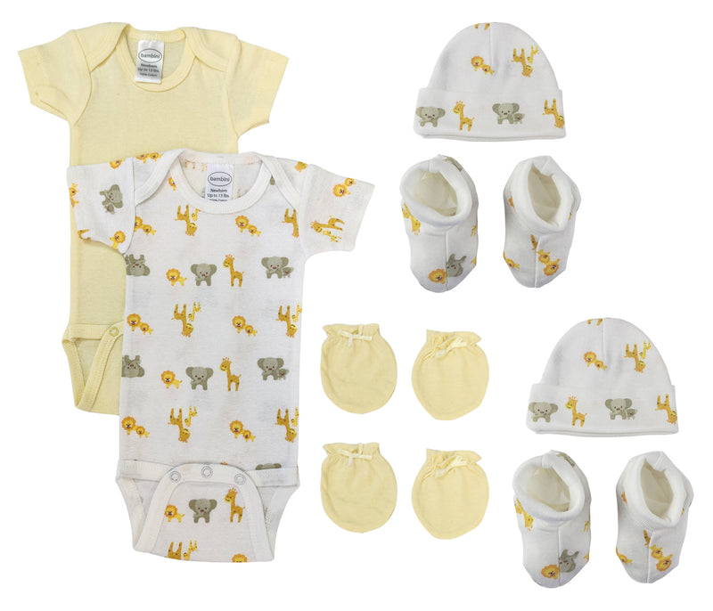 An image displaying Unisex Newborn Baby 8 Piece Sets by Bambini