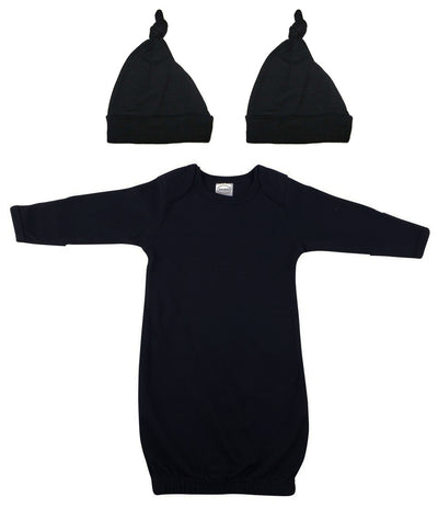 An image displaying Unisex Newborn Baby 3 Piece Gown Set by Bambini