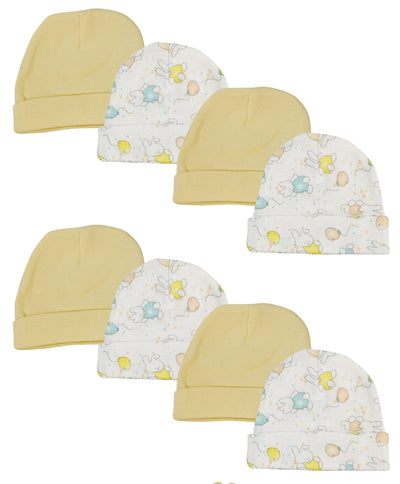 An image displaying Baby Boy, Baby Girl, Unisex Infant Caps (pack Of 8) by Bambini