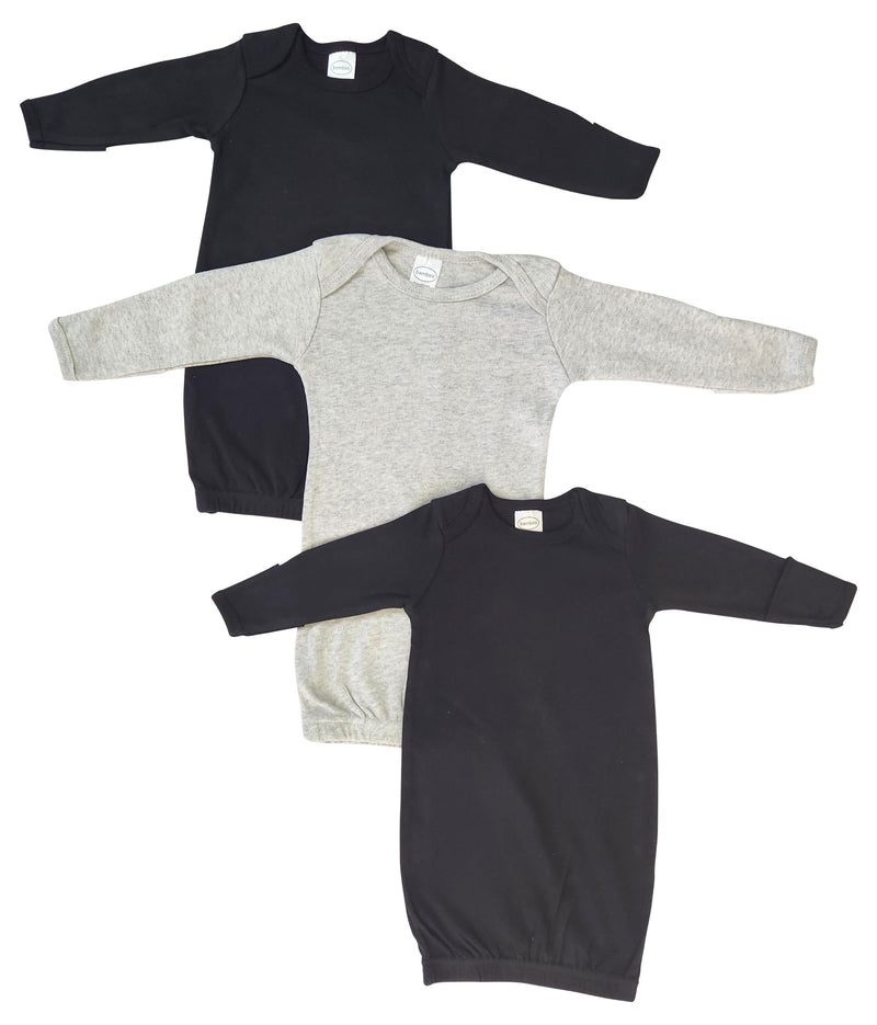 An image displaying Unisex Newborn Baby 3 Piece Gown Set by Bambini