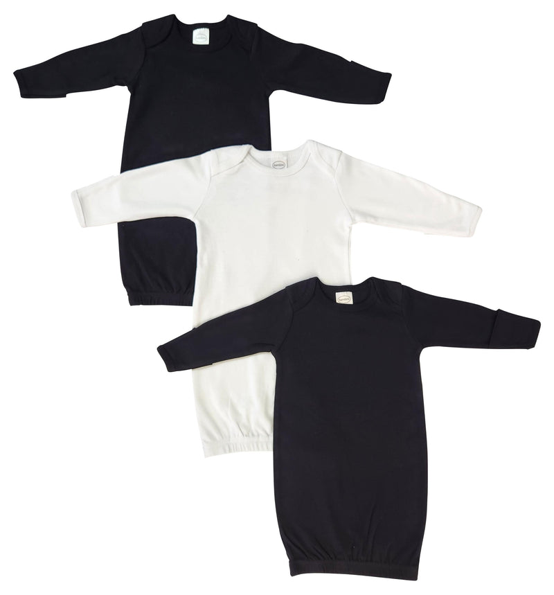 An image displaying Unisex Newborn Baby 3 Piece Gown Set by Bambini