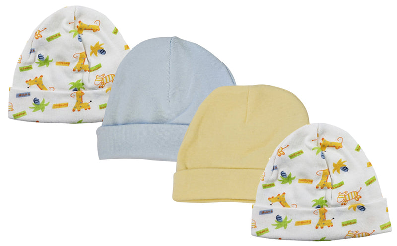 An image displaying Baby Boy Infant Caps (pack Of 4) by Bambini