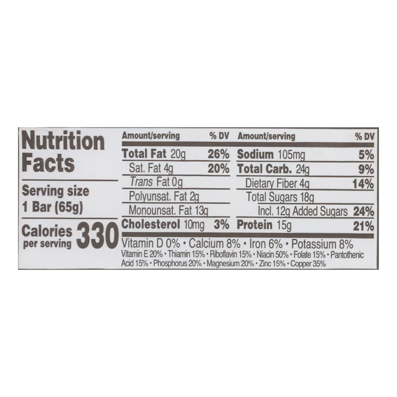 An image displaying Perfect Bar Dark Chocolate Chip Peanut Butter Perfect Bar - Case Of 8 - 2.3 Ounce by Perfect Bar