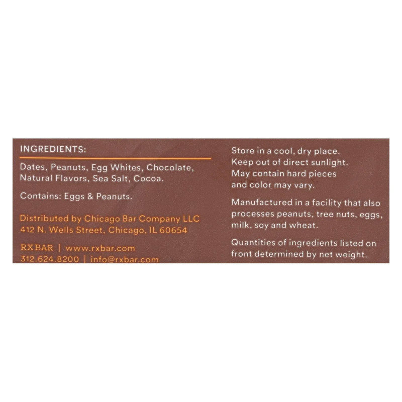 An image displaying Rxbar - Protein Bar - Chocolate Peanut Butter - Case Of 12 - 1.83 Ounce by Rxbar