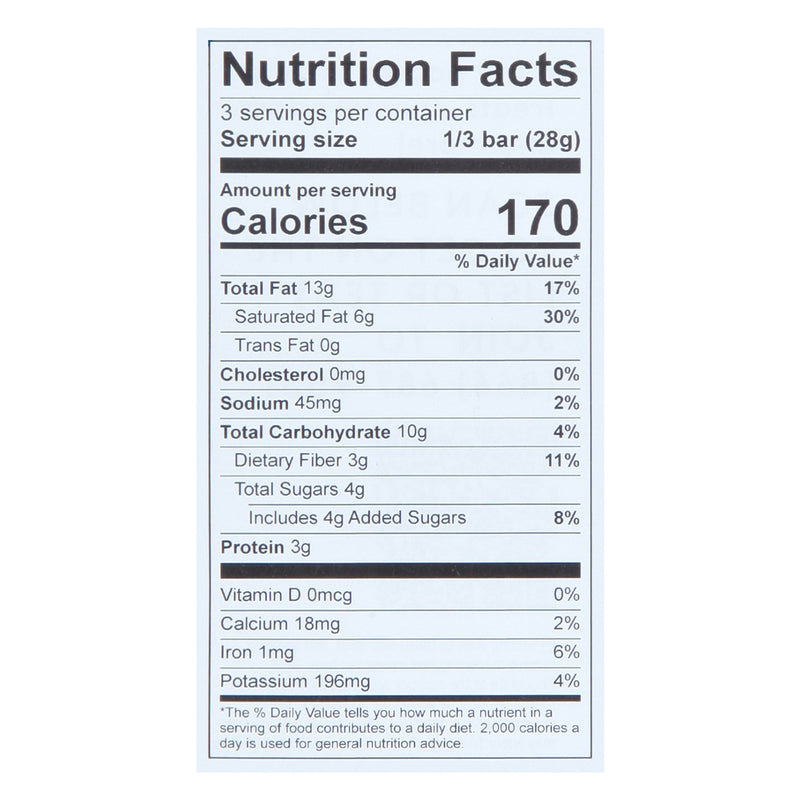Theo Chocolate - Bar Salted Cashew 85% - Case Of 12-3 Oz