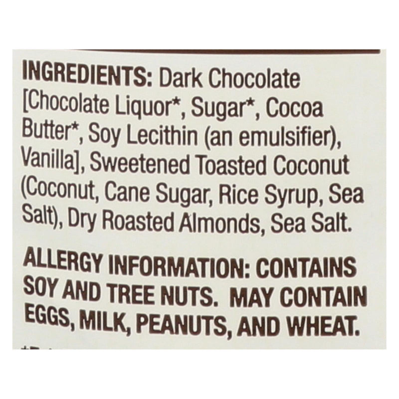 Bark Thins Snacking Chocolate - Dark Chocolate Toasted Coconut With Almonds - Case Of 12 - 4.7 Oz. - Orca Market