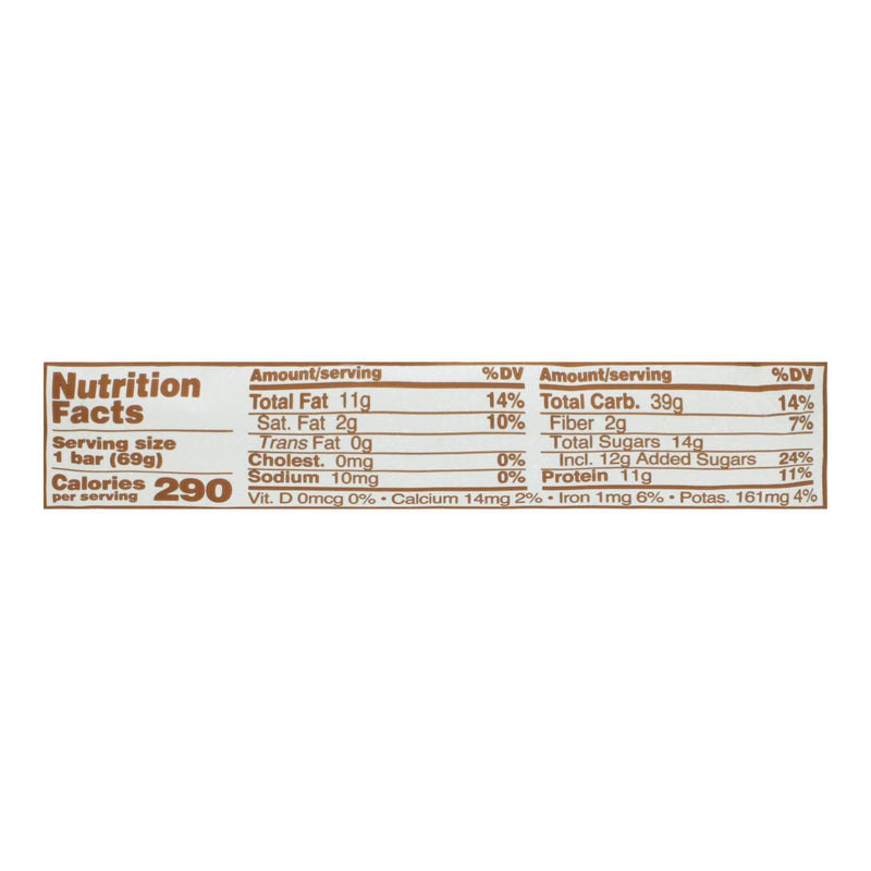 Gomacro Organic Macrobar - Peanut Butter Chocolate Chip - 2.5 Oz Bars - Case Of 12 - Orca Market