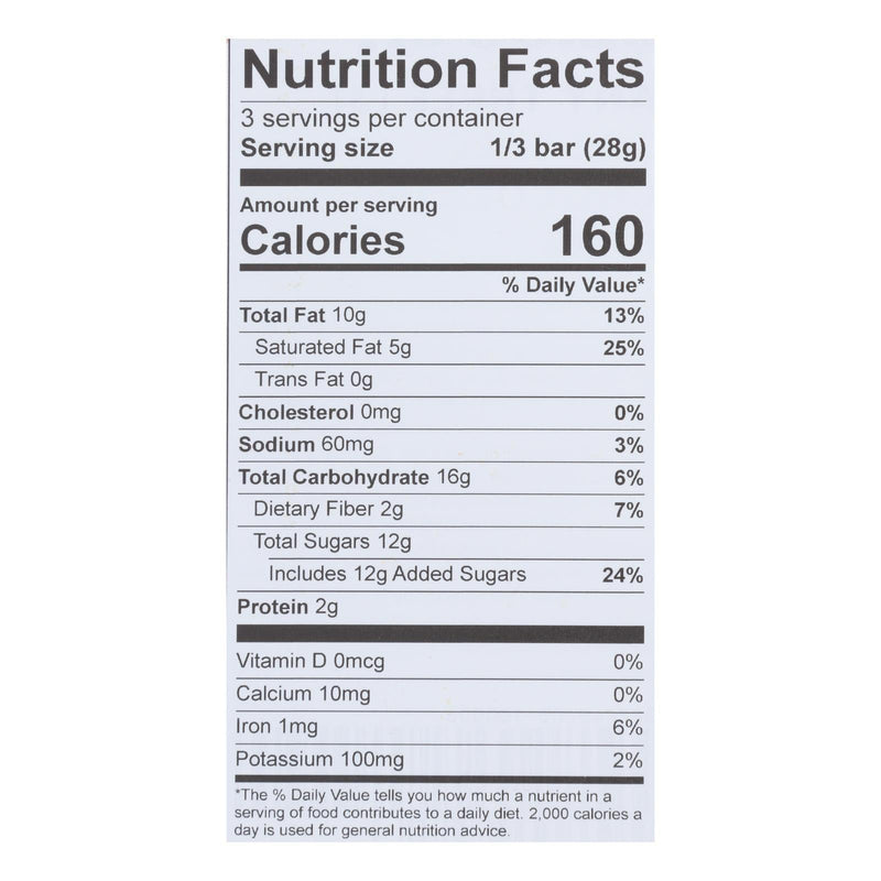Theo Chocolate Salted Toffee - 55 Percent Dark Chocolate - Case Of 12 - 3 Oz. - Orca Market