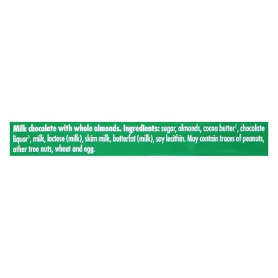 An image displaying Ritter Sport Chocolate Bar - Milk Chocolate - Whole Almonds - 3.5 Ounce Bars - Case Of 11 by Ritter Sport