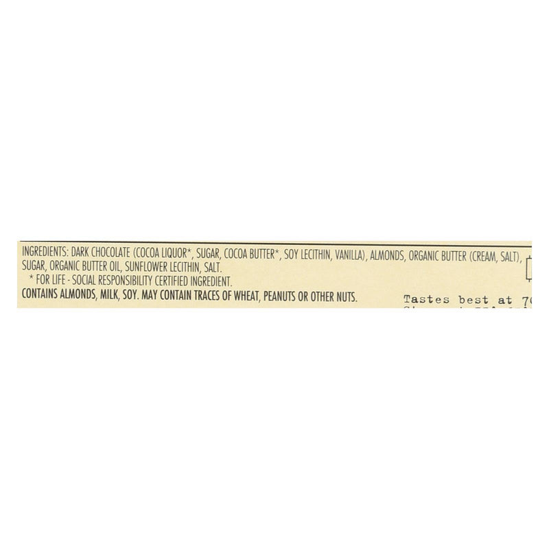 Chocolove Xoxox - Bar - Almond - Toffe - Sea Salt - Dark Chocolate - Case Of 12 - 3.2 Oz - Orca Market