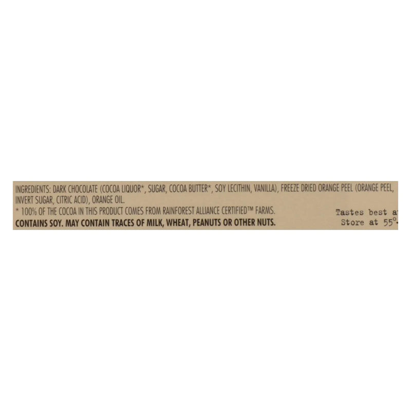 Chocolove Xoxox - Premium Chocolate Bar - Dark Chocolate - Orange Peel - 3.2 Ounce Bars - Case Of 12