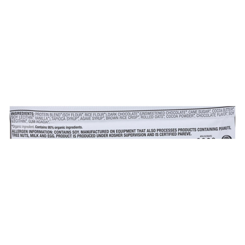 Nugo Nutrition Bar - Organic Double Dark Chocolate - 1.76 Oz - Case Of 12 - Orca Market